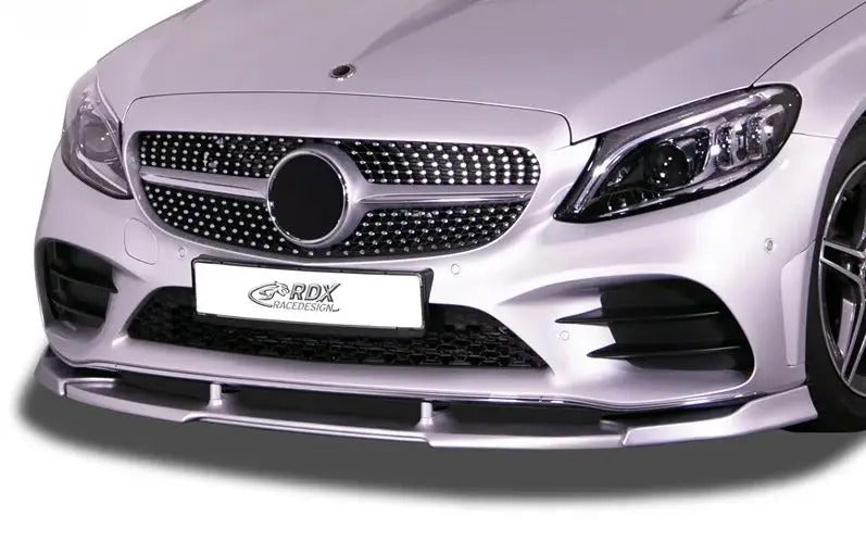 RDX Racedesign, Frontspoiler Vario-X passend für Mercedes C-Klasse W205 AMG-Line FL 2018- (PU), PU-Rim, Unlackiert