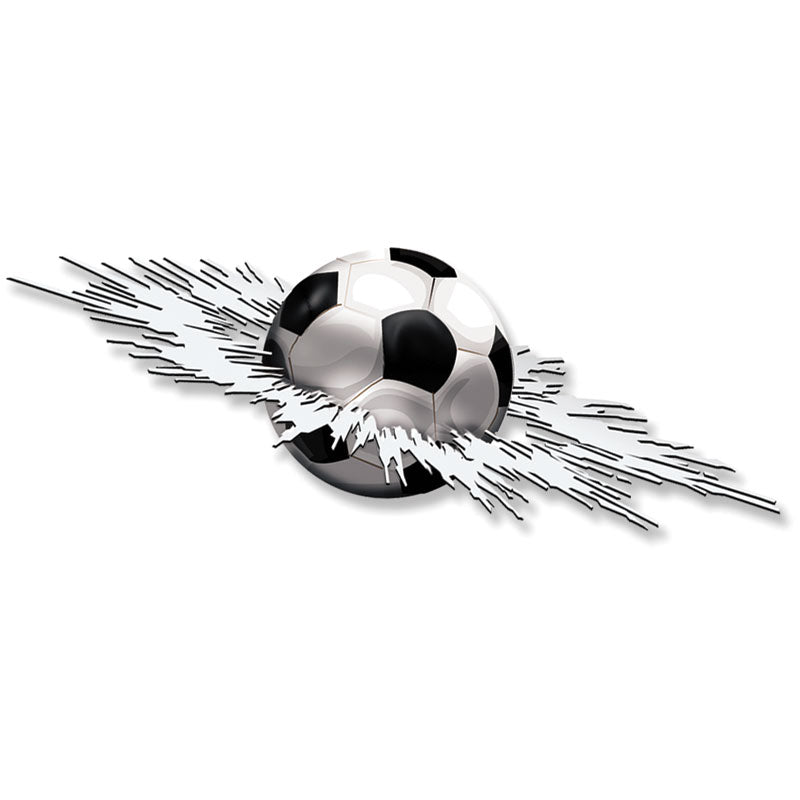 Avisa, Aufkleber Graphic Crashed Football - 24x7x5cm, Weiss, Schwarz