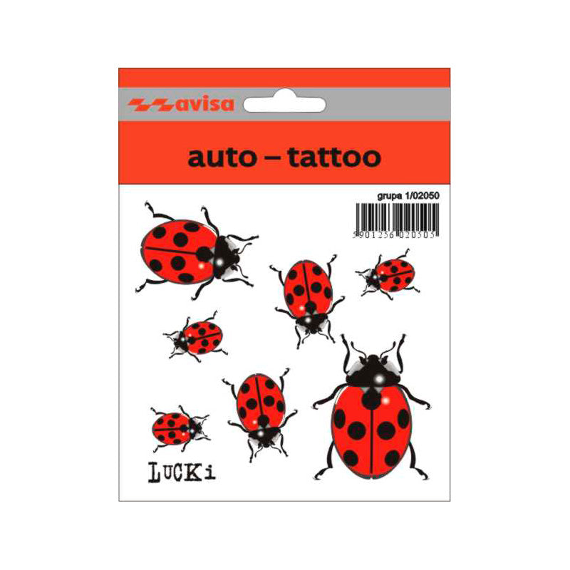 Avisa, Aufkleber Lady Bug - 11x10,5cm, Rot, Schwarz