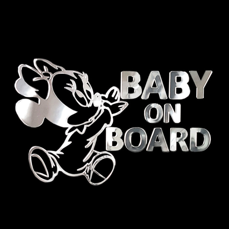 Avisa, Nickel Aufkleber BABY ON BOARD Minnie - 90x58mm