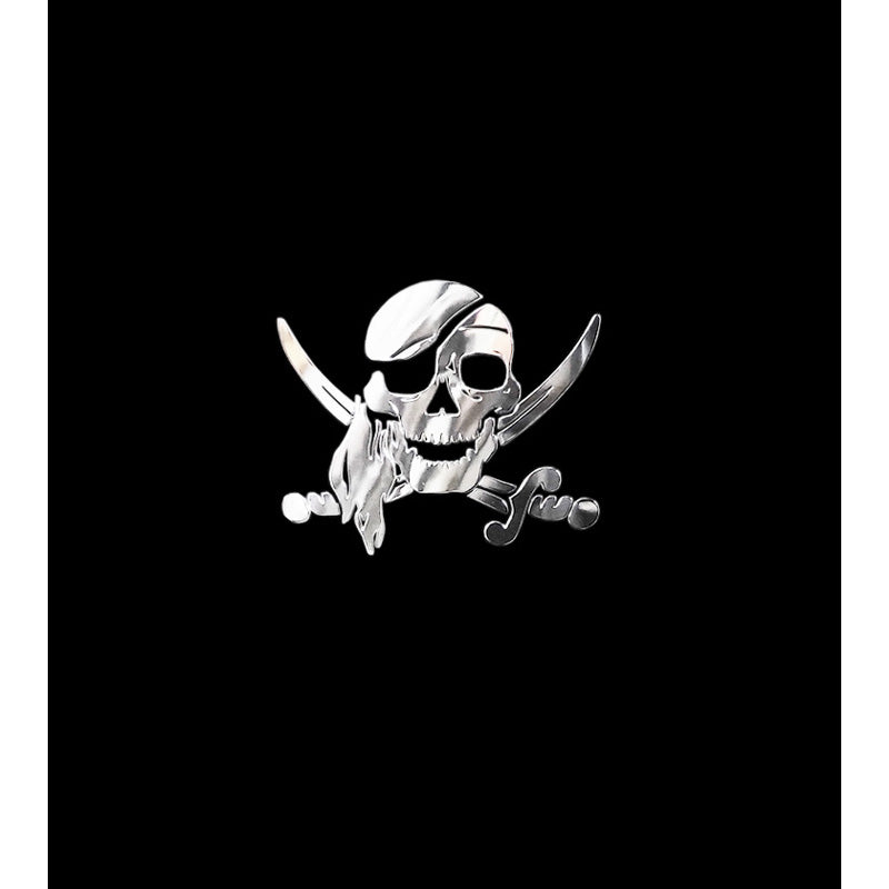 Avisa, Nickel Aufkleber Pirate Skull - 66x55mm