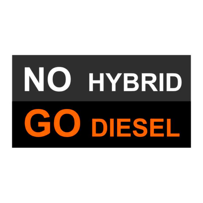 Avisa, AutoTattoo Aufkleber NO HYBRID GO DIESEL - 11x5,6cm, Vinyl