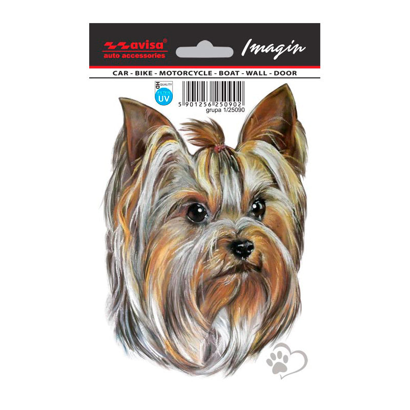 Avisa, AutoTattoo Aufkleber Yorkshire Terrier - 11x15,5cm, Vinyl