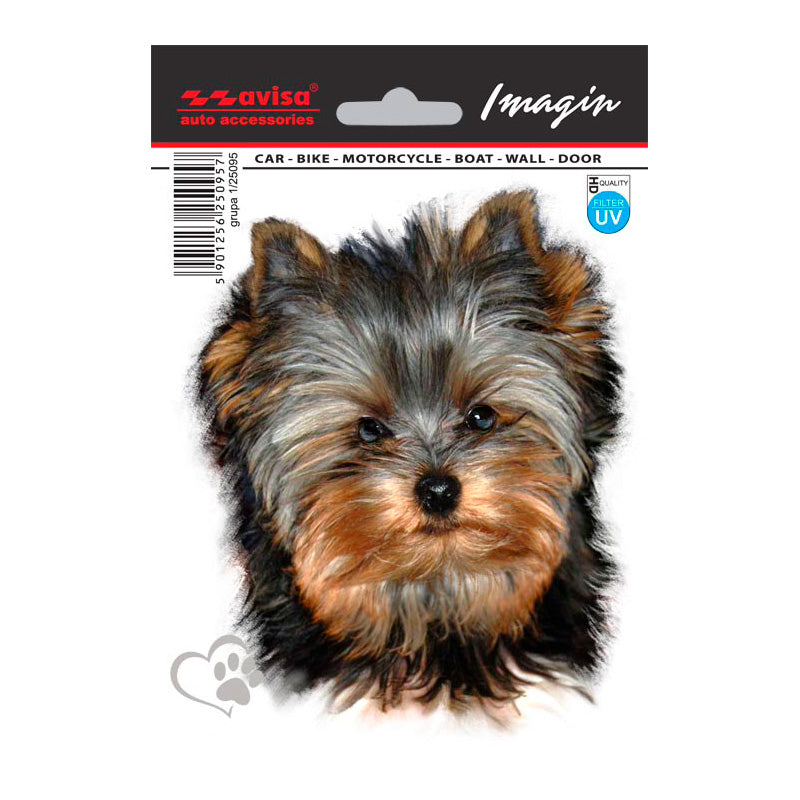 Avisa, AutoTattoo Aufkleber Yorkshire Terrier II - 11x13cm, Vinyl