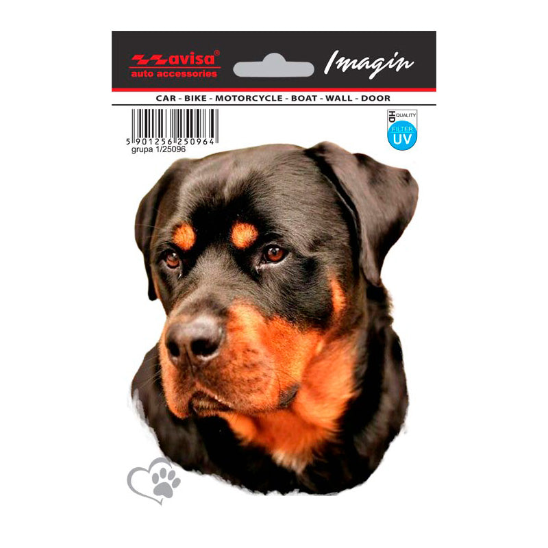 Avisa, AutoTattoo Aufkleber Rottweiler - 13,5x11cm, Vinyl