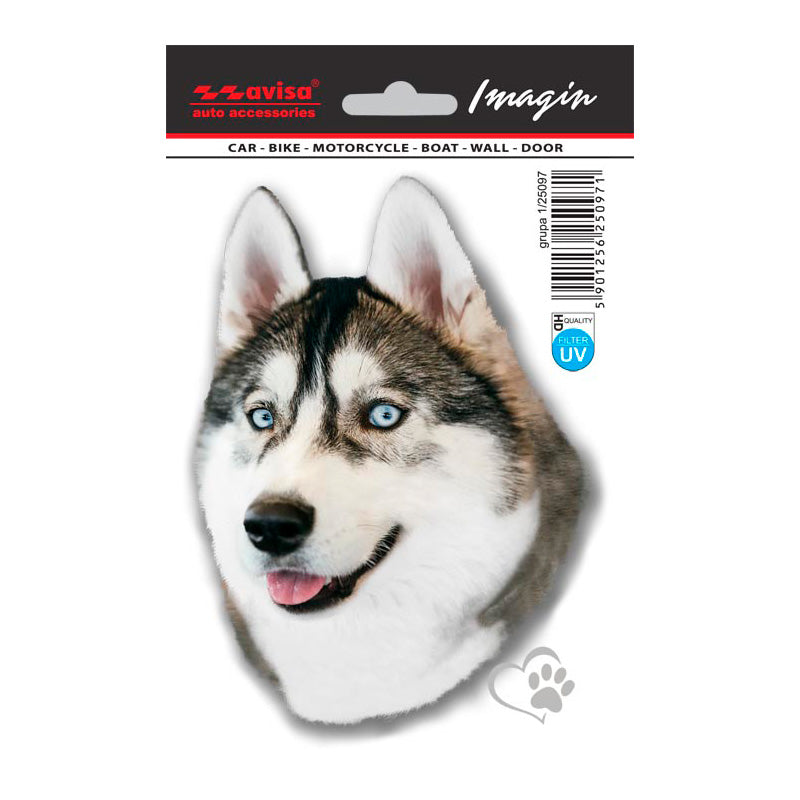 Avisa, AutoTattoo Aufkleber Husky - 11x15,5cm, Vinyl