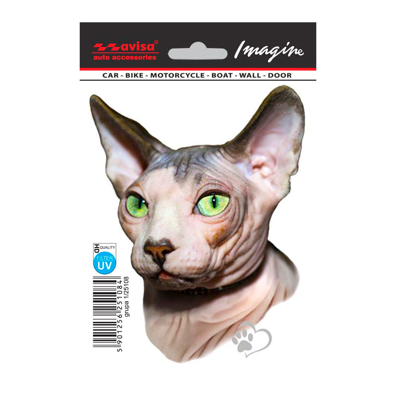 Avisa, AutoTattoo Aufkleber Sphynx - 11x14cm, Vinyl