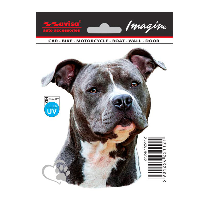 Avisa, AutoTattoo Aufkleber Staffordshire Bullterrier - 11x14,5cm, Vinyl