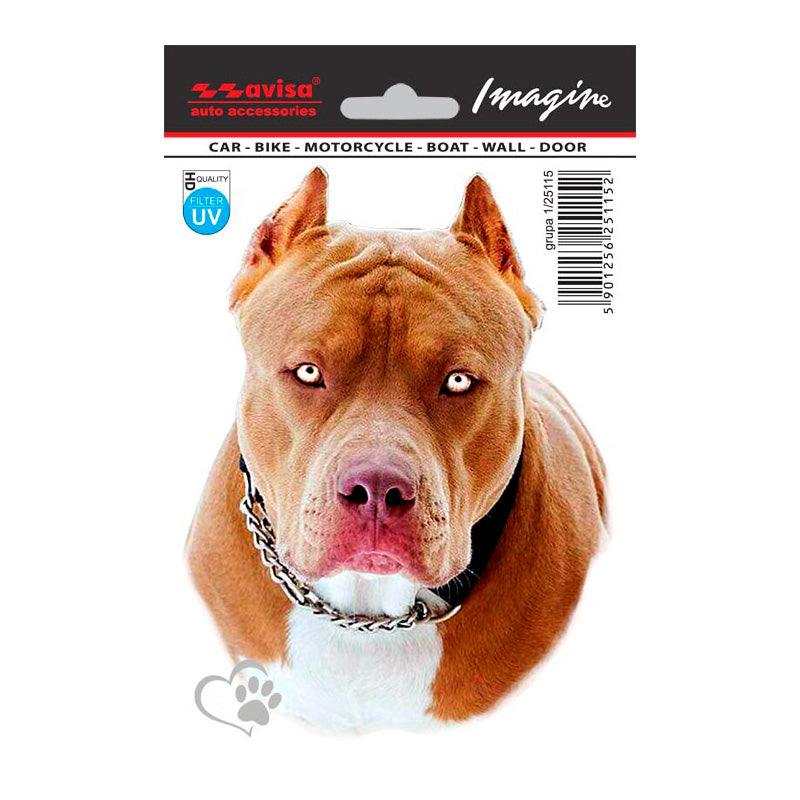 Avisa, AutoTattoo Aufkleber Pit Bull - 11x14,5cm, Vinyl