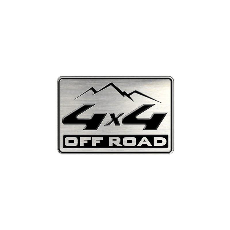 Avisa, Aluminium Embleme/Logo - 4x4 OFF ROAD - 5,5x3,6cm, Aluminium, Schwarz