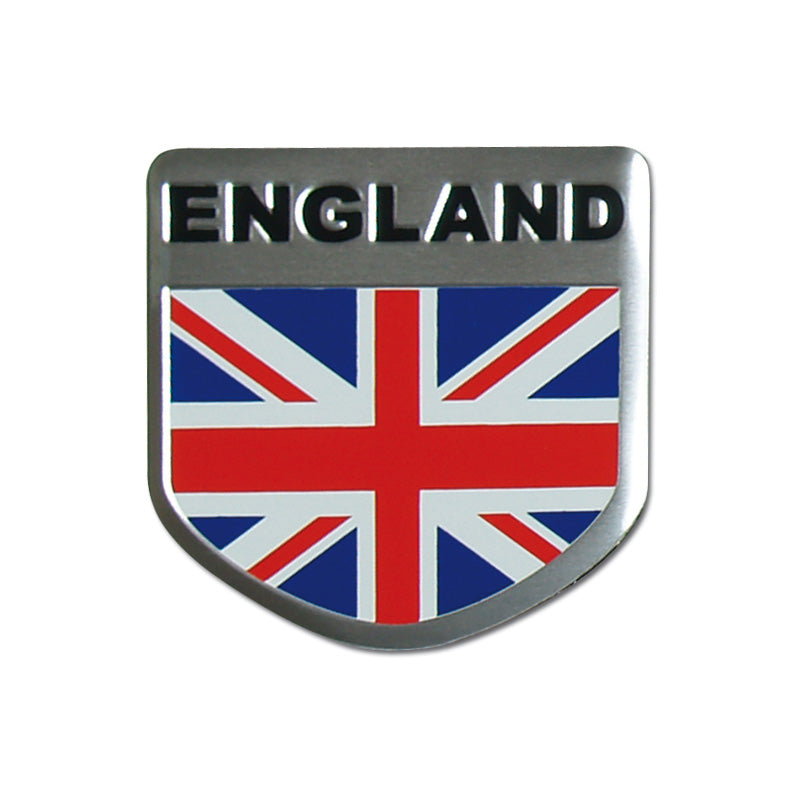 Avisa, Aluminium Embleme/Logo - ENGLAND with flag - 5,6x5,6cm, Aluminium, Blau, Rot, Weiss