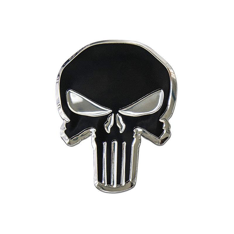 Avisa, Aluminium Embleme/Logo - Skull - 7,5x5,5cm, Aluminium, Schwarz