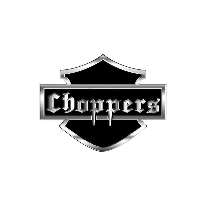 Avisa, Aluminium Embleme/Logo - CHOPPERS - 8,5x6cm, Aluminium, Schwarz