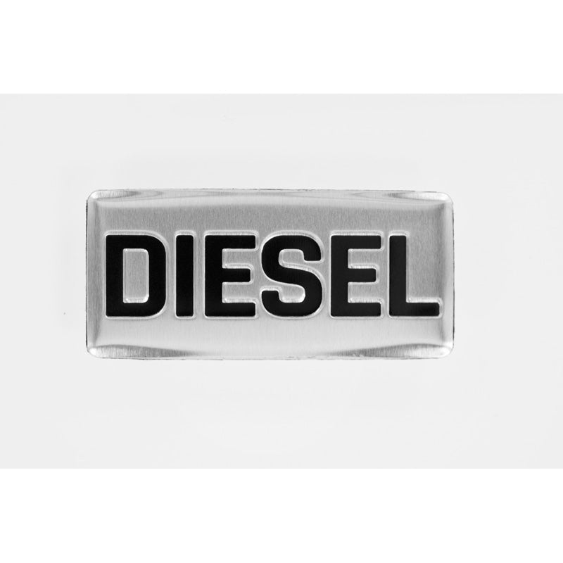 Avisa, Aluminium Embleme/Logo - DIESEL - 5,5x2,5cm, Aluminium, Schwarz