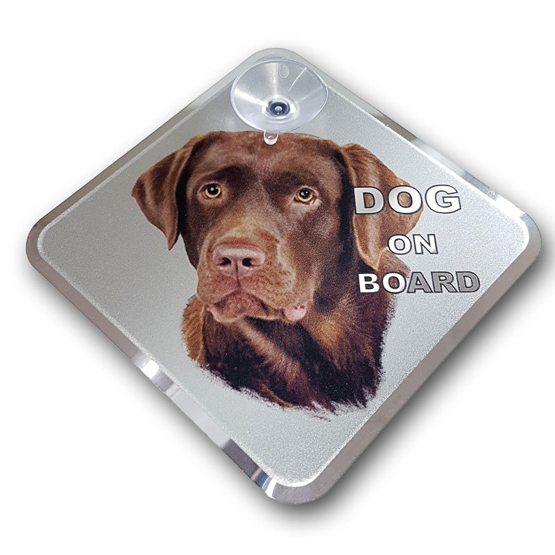 Avisa, AutoTattoo Aufkleber Dog on Board - Labrador 11,5x11,5cm, Vinyl