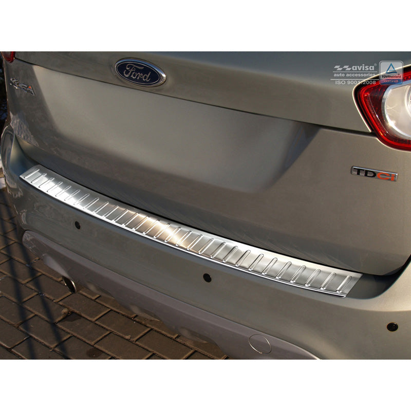 Avisa, Edelstahl Heckstoßstangenschutz passend für Ford Kuga 2008-2013 Ribs, Silber