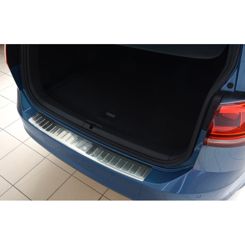 Avisa, Edelstahl Heckstoßstangenschutz passend für Volkswagen Golf VII Variant/Alltrack 2012-2017 Ribs, Silber