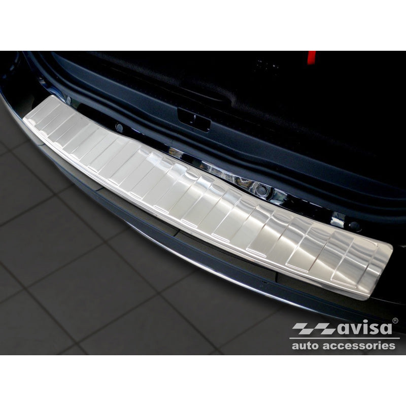 Avisa, Edelstahl Heckstoßstangenschutz passend für Renault Grand Scenic 2009-2013 & FL 2013-2016 Ribs, Silber