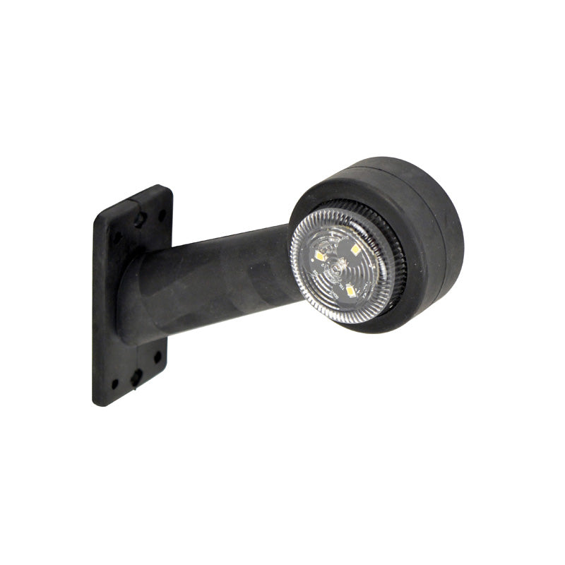 Carpoint, LED-Umrissleuchte Links 60° Rot/Weiß 150mm, Metall, Transparent, Schwarz