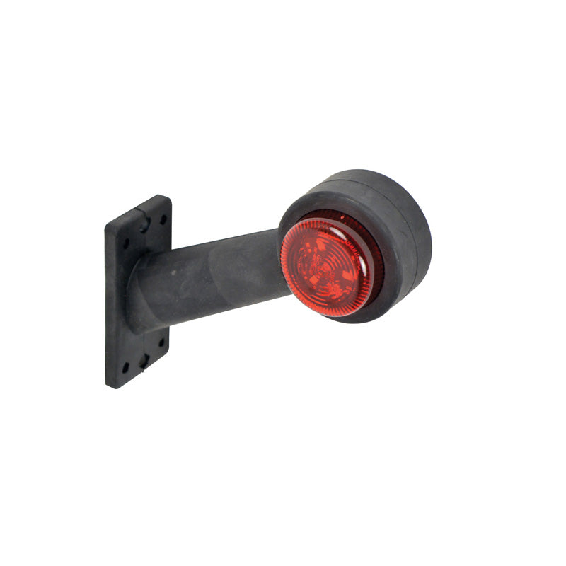 Carpoint, LED-Umrissleuchte Rechts 60° Rot/Weiß 150mm, Metall, Transparent, Schwarz