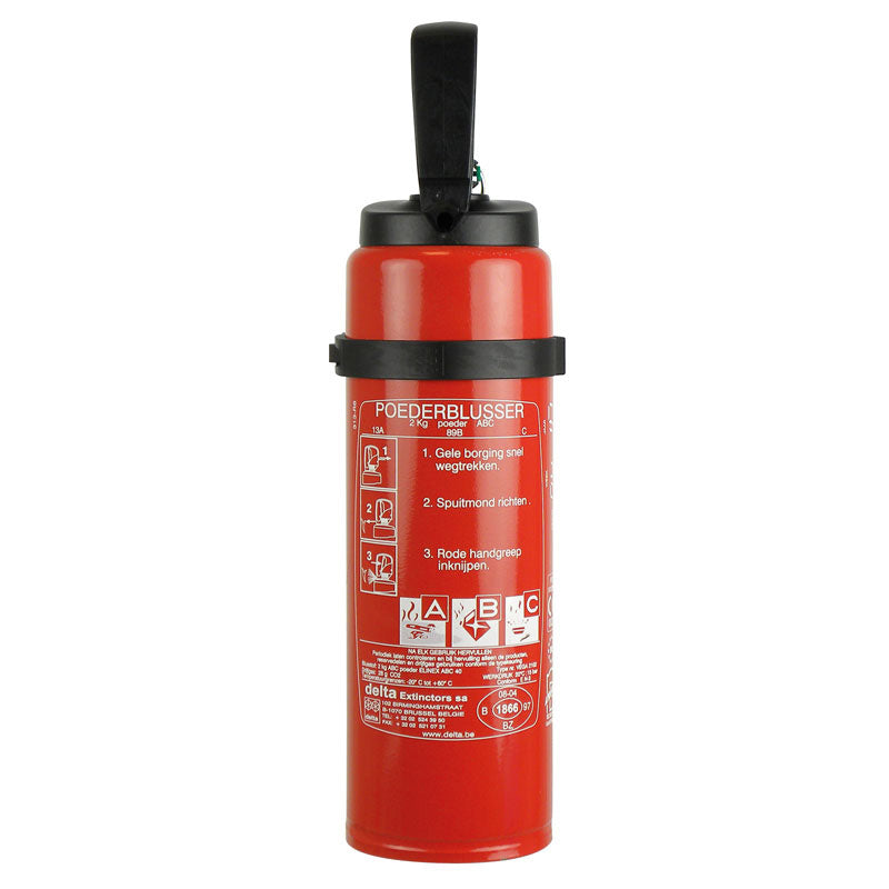 Belmic, Feuerlöscher ABC 2kg, Kunststoff, Stahl, Rot, Schwarz