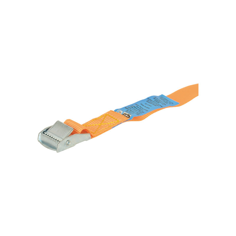 Carpoint, Spanngurt mit Klemme 7m x 25mm, Metall, Polyester, Orange