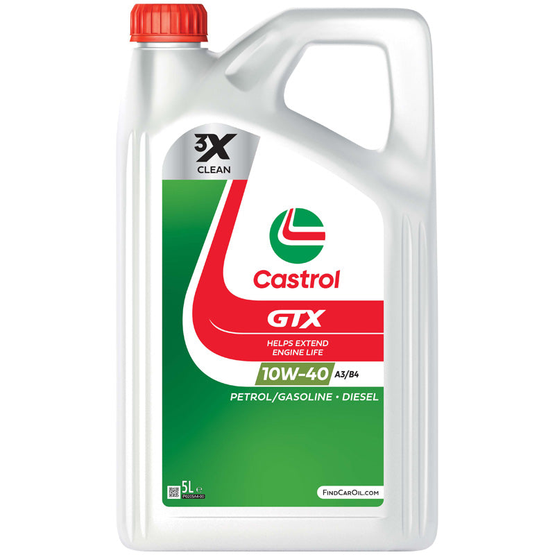 Castrol, Motoröl GTX 10W-40 A3/B4 5-Liter, Flüssigkeit, Braun