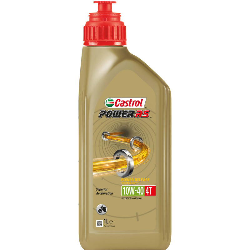 Castrol, Motoröl Power RS 4T (4-Takt) 10W-40 1-Liter, Flüssigkeit, Braun