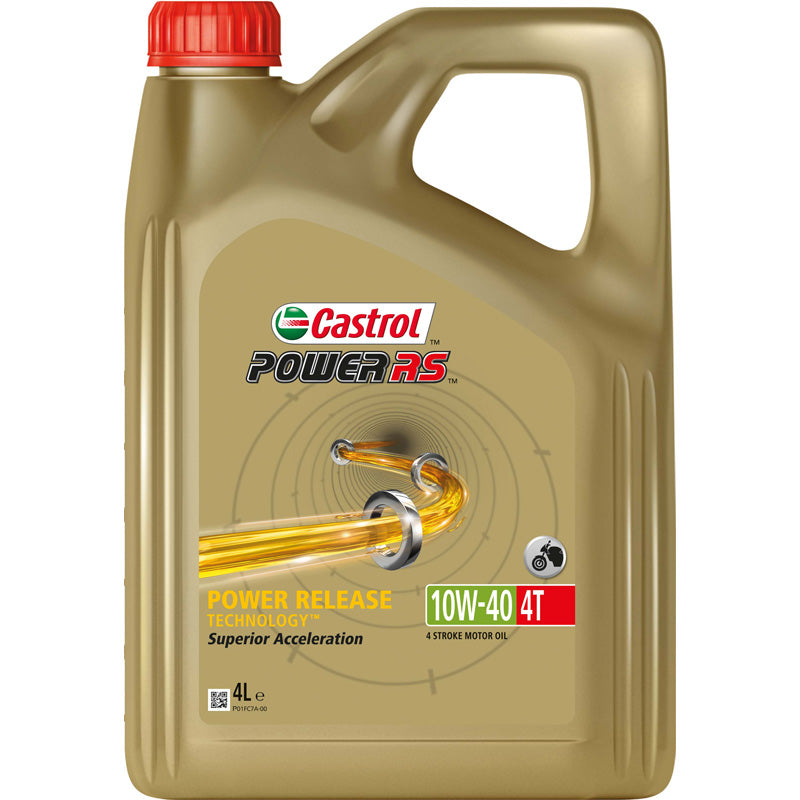 Castrol, Motoröl Power RS 4T (4-Takt) 10W-40 4-Liter, Flüssigkeit, Braun