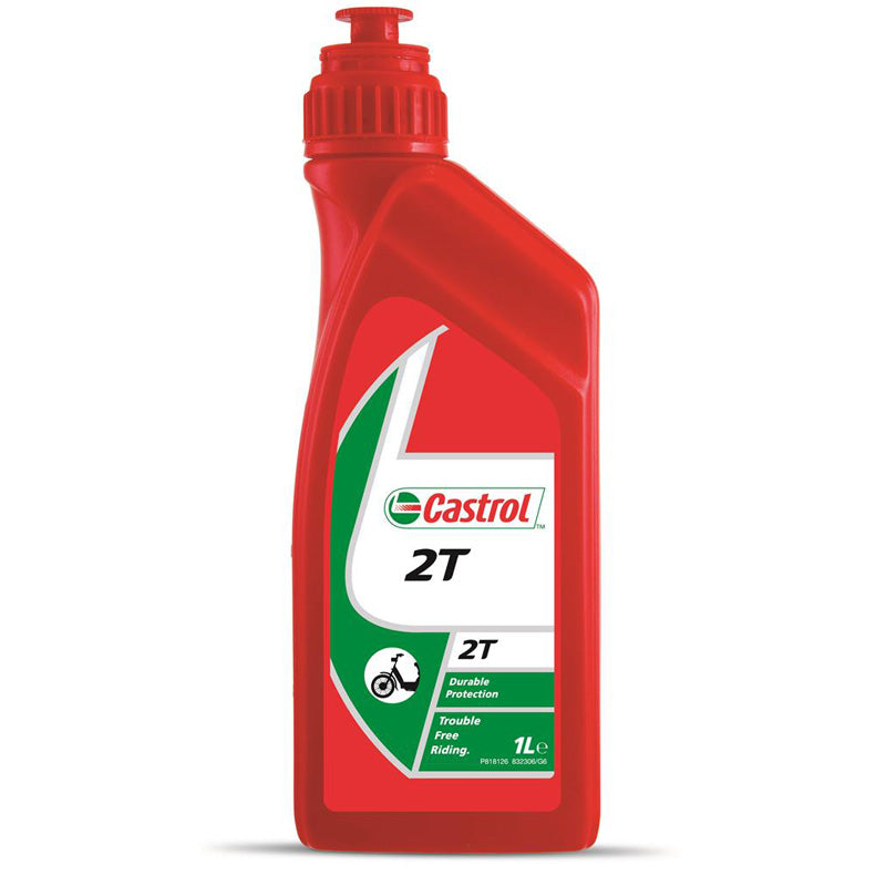 Castrol, 14E8CB 2T. 1 Liter., Rot