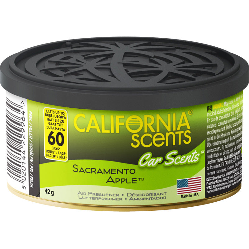 California Scents, Lufterfrischer - Sacramento Apple - Dose 42gr, Gelb, Grün