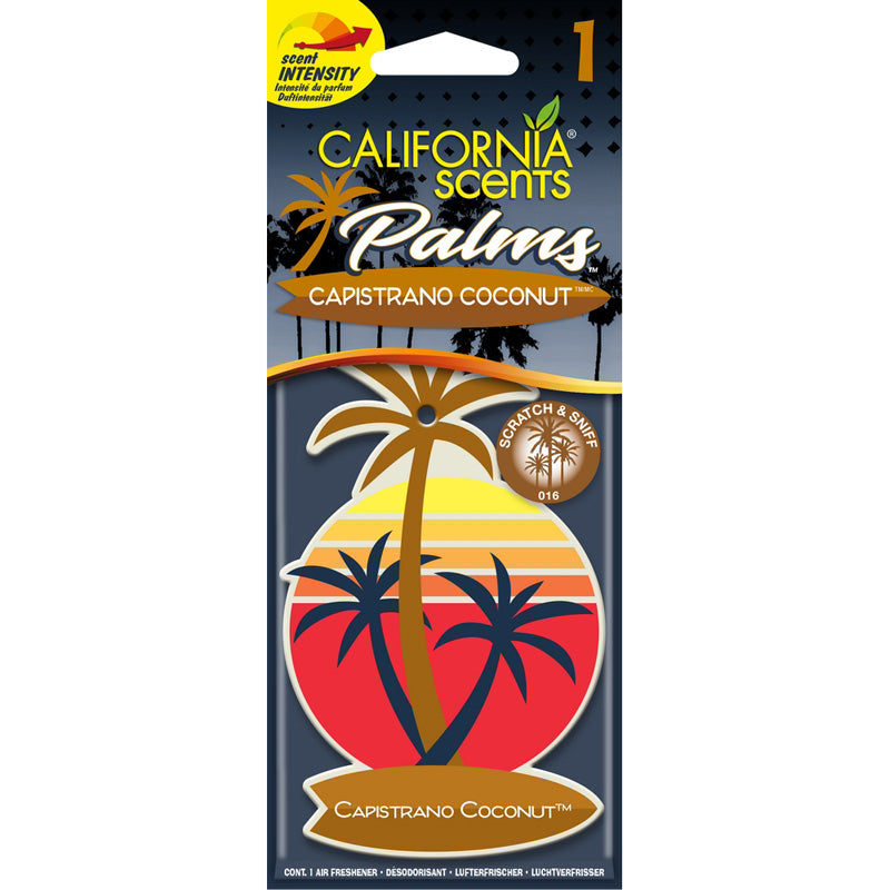 California Scents, Palm Tree Lufterfrischer - Capistrano Coconut - 1 Stück, Braun