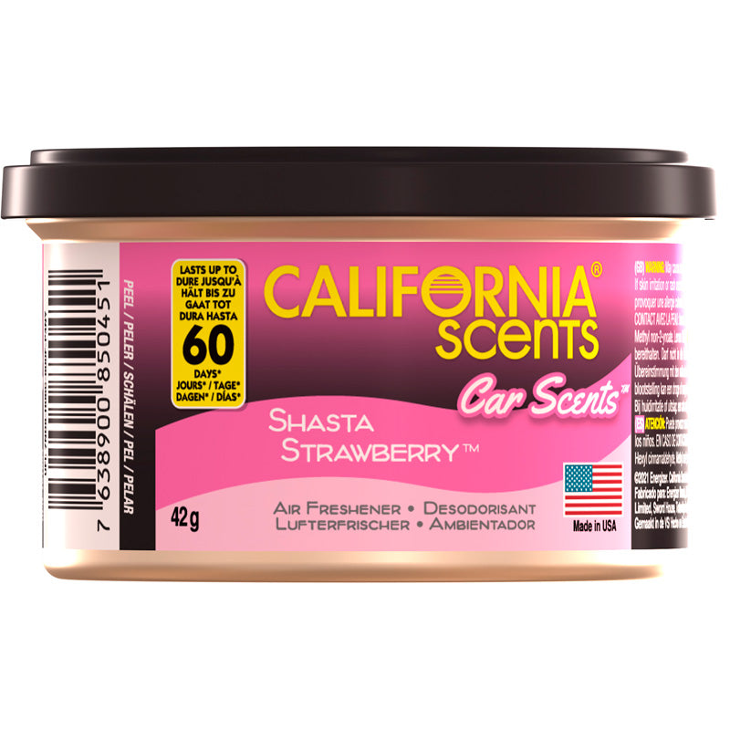 California Scents, Lufterfrischer - Shasta Strawberry - Dose 42gr, Rosa