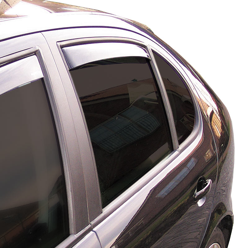 ClimAir, Windabweiser Master Schwarz (Hinten) passend für Nissan X-Trail 5 türer 2007-2014, Plastik