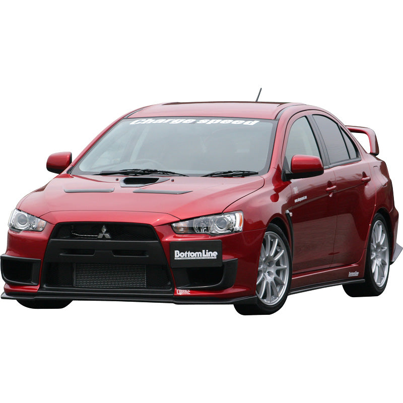 Charge Speed, Chargespeed Frontspoileransatz passend für Mitsubishi Lancer Evo X CZ4A Bottomline (GFK), Unlackiert