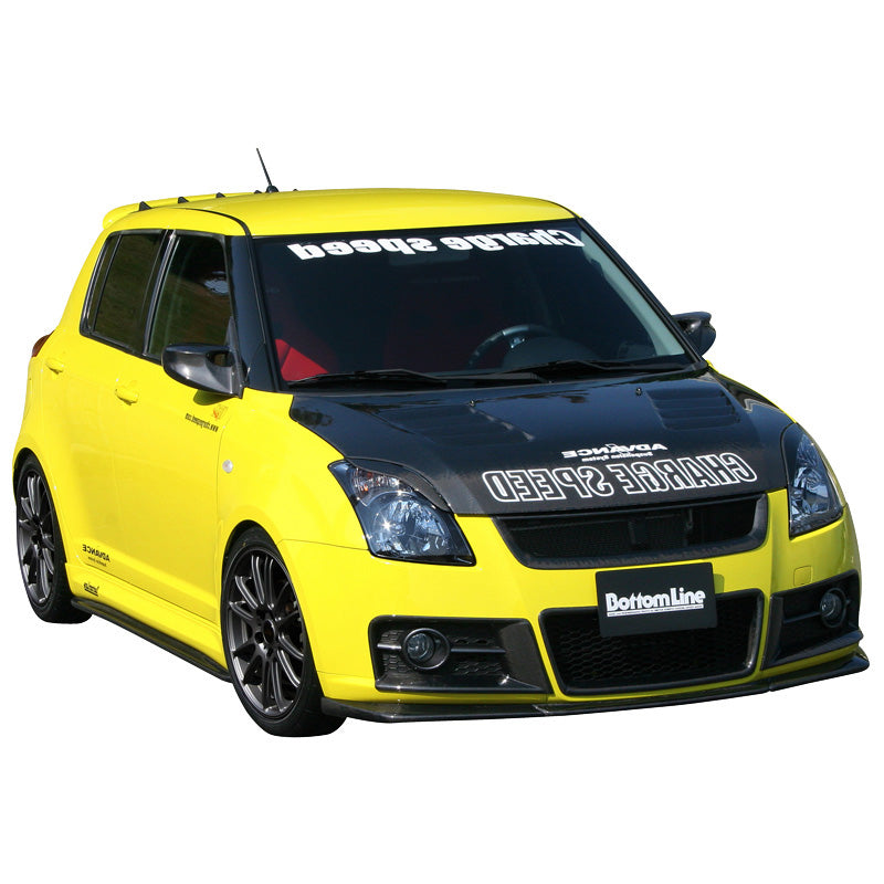 Charge Speed, Chargespeed Frontspoileransatz passend für Suzuki Swift II Sport 2005- BottomLine (GFK), Unlackiert