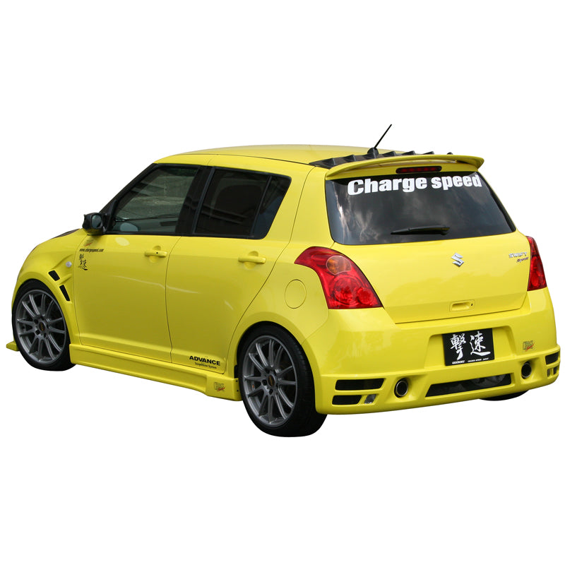 Charge Speed, Chargespeed Heckspoilerstoßstange passend für Suzuki Swift II 2005- Typ 1 (GFK), Unlackiert