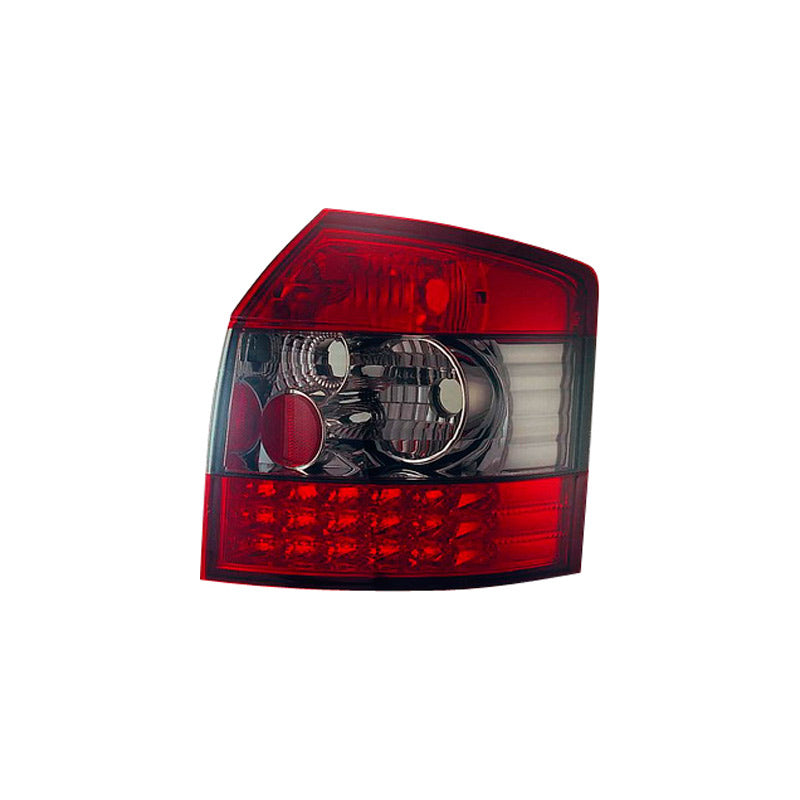 AutoStyle, Satz LED Heckleuchten passend für Audi A4 B6 Avant 2001-2004 - Rot/Smoke, Rot, Rauchgrau