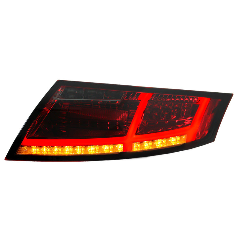 AutoStyle, Satz LED Heckleuchten passend für Audi TT 2006-2013 - Rot/Smoke - inkl. Dynamische Blinkers, Rot, Rauchgrau