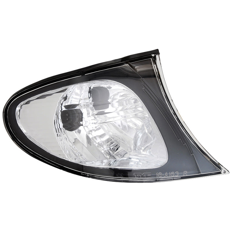 AutoStyle, Satz Frontblinker passend für BMW 3er E46 Limousine/Touring 2001-2003 - Kristall/Schwarz, Kristall, Schwarz