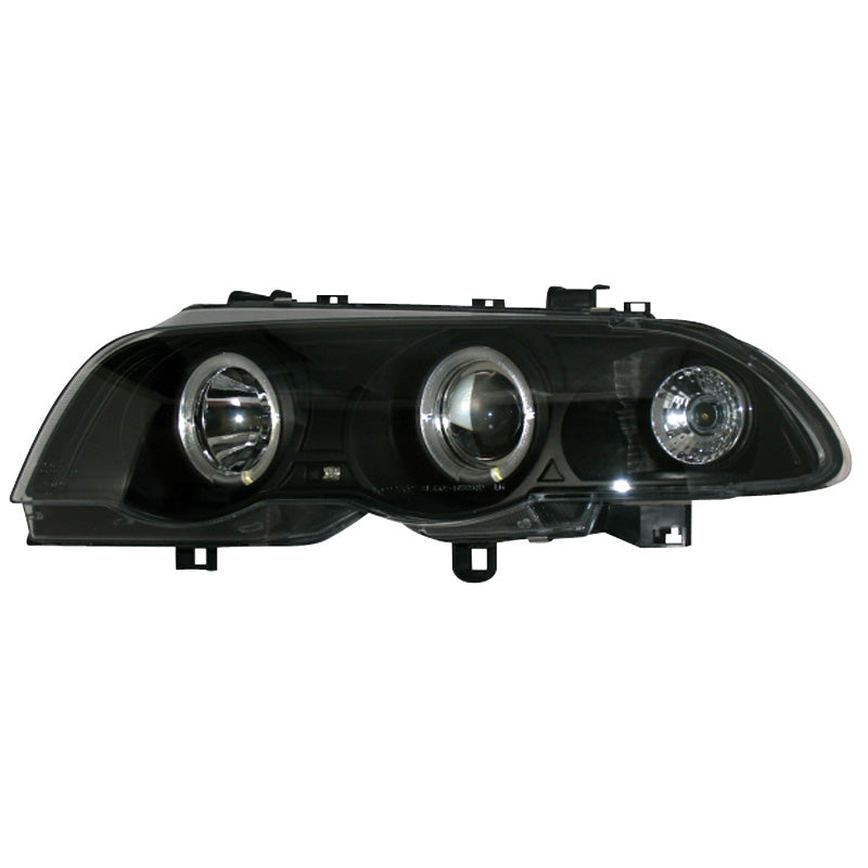 AutoStyle, Satz Scheinwerfer passend für BMW 3er E46 Limousine/Touring 1998-2001 - Schwarz - inkl. Blinker & Standlichtringen