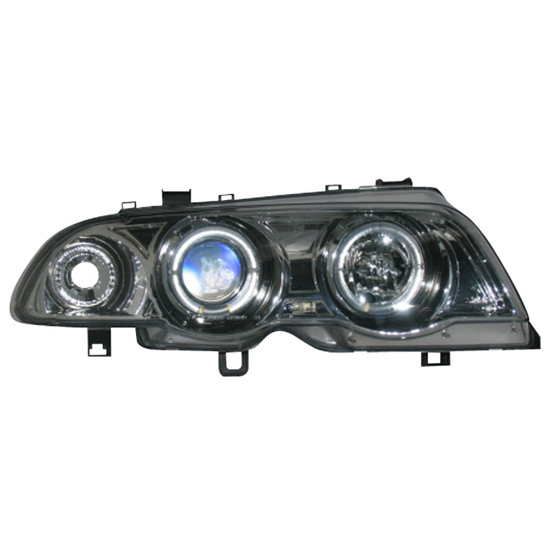 AutoStyle, Satz Scheinwerfer passend für BMW 3er E46 Limousine/Touring 1998-2001 - Chrom - inkl. Blinker & Standlichtringen