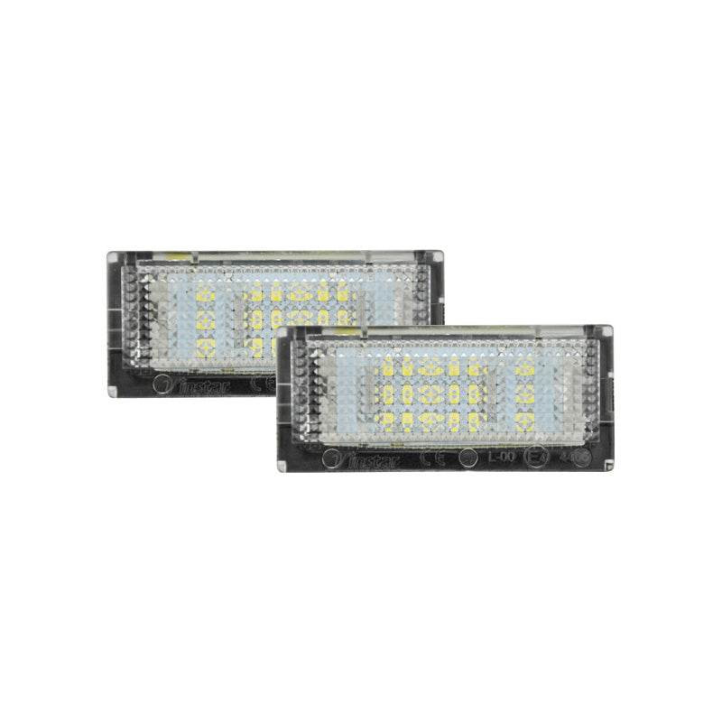 AutoStyle, Satz LED Nummerschildbeleuchtung passend für BMW 3er E46 Limousine/Touring 1998-2005, Kunststoff, Schwarz