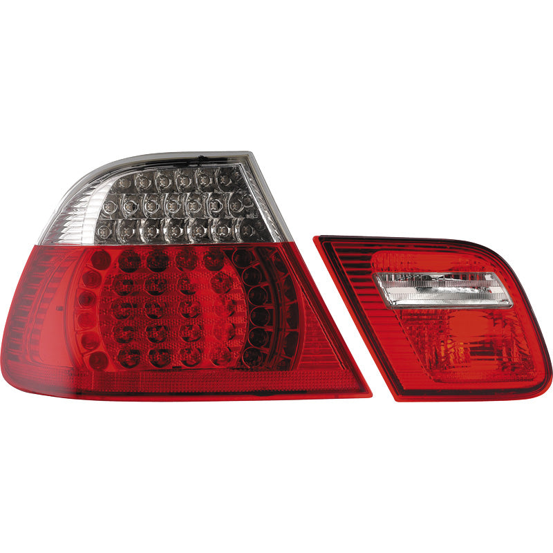 AutoStyle, Satz LED Heckleuchten passend für BMW 3er E46 Coupe 1999-2003 - Rot/Klar, Klar, Rot