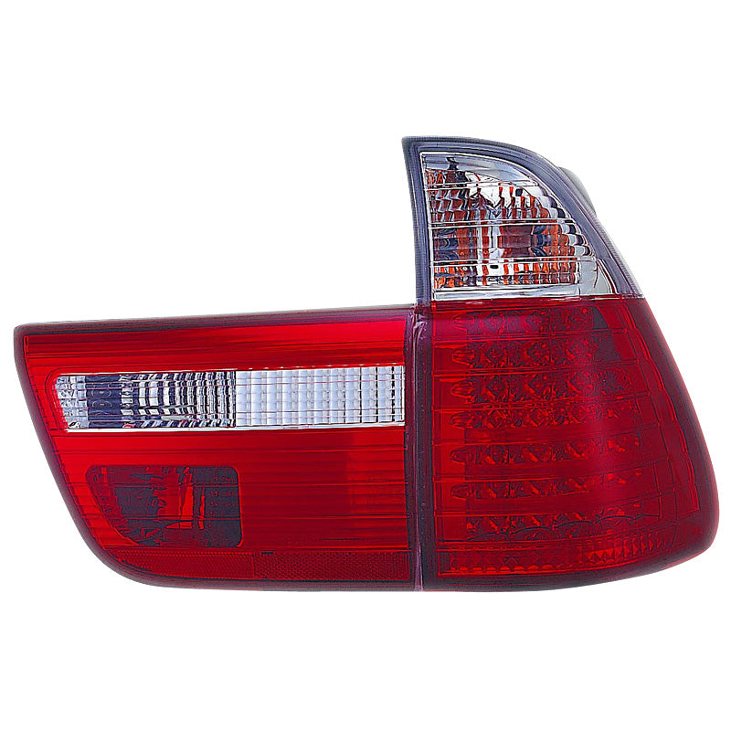 AutoStyle, Satz LED Heckleuchten passend für BMW X5 E53 2000-2002 - Rot/Klar, Klar, Rot