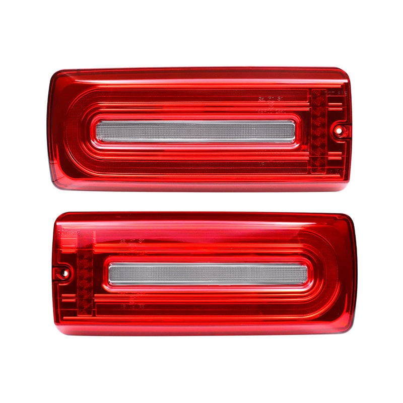 AutoStyle, Satz LED Heckleuchten passend für Mercedes G-Klasse W463 G500/G550/G55/G63 AMG 1999-2018 - Rot/Klar - inkl. Dynamische Blinker, Kunststoff, Klar, Rot