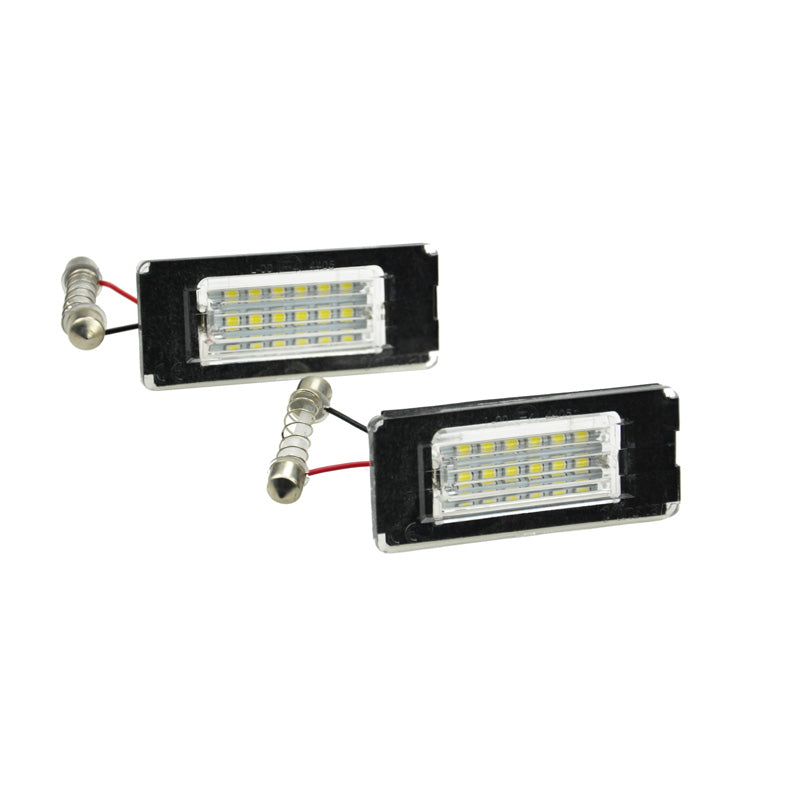 AutoStyle, Satz LED Nummerschildbeleuchtung passend für Mini One/Cooper/S/Cabrio/Coupe/Roadster R56/R57/R58/R59 2006-2014, Kunststoff, Schwarz