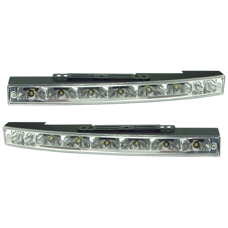 AutoStyle, Satz Universal-Tagfahrleuchten (TFL) + Blinker - 6-LED - 300x28mm - inkl. E-Prüfzeichen, Weiss