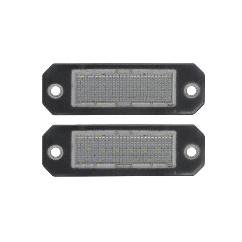 AutoStyle, Satz LED Nummerschildbeleuchtung passend für Volkswagen Transporter T5/T6 2003-2019 & Caddy III 2004-2015, Kunststoff, Transparent