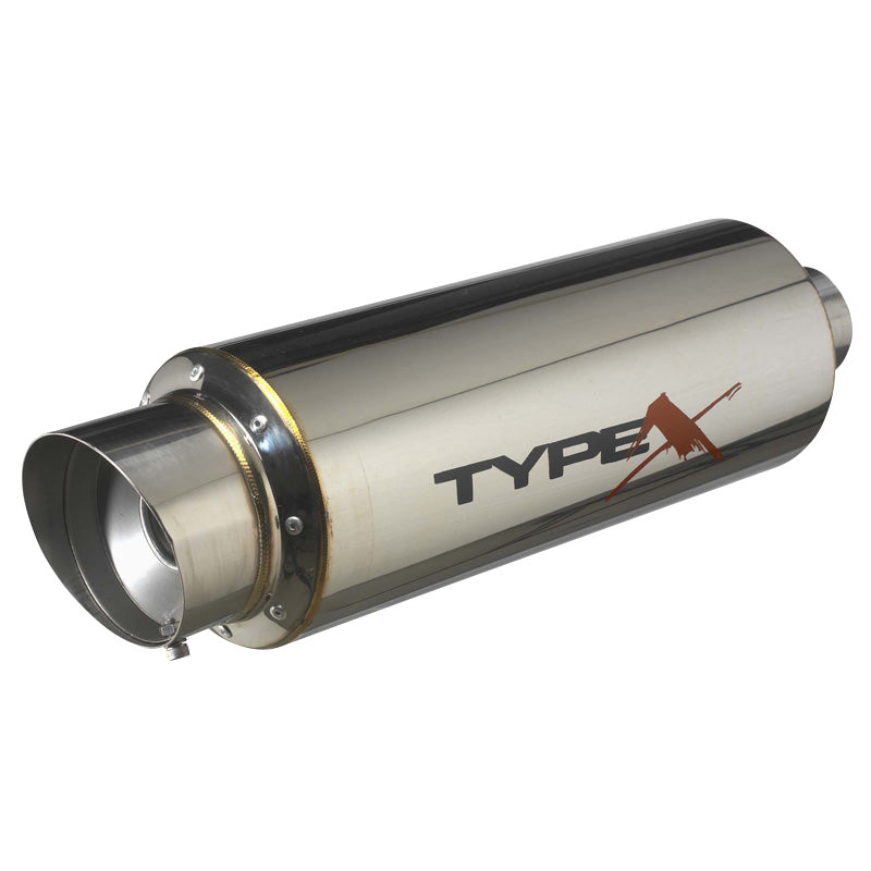 AutoStyle, Sportauspuff universal Typ X Racing DualSound - Ø140mm - Angle Tip, Edelstahl, Aluminium